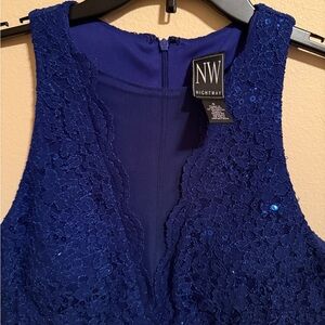 Night Way Collections Royal Blue Lace cocktail dress